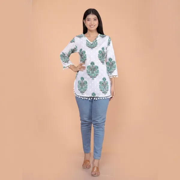 White_Cotton_Straight_Kurti_For_Women