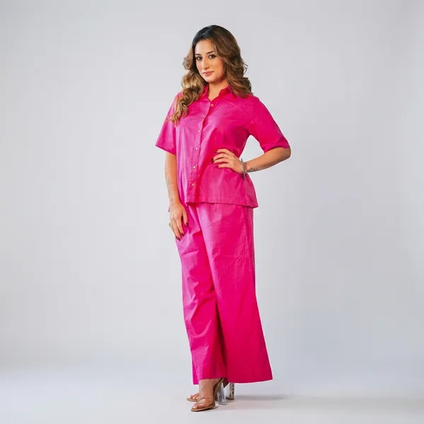 Pink_Cotton_Kurti_With_Pant_Set_For_Women