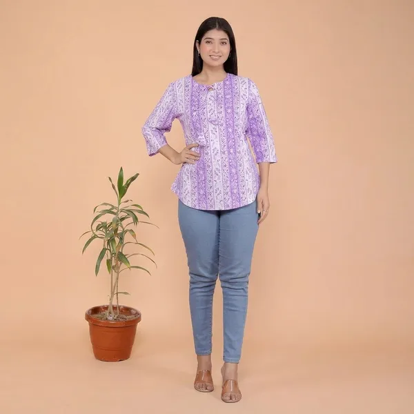 Purple_Cotton_Kurti_For_Women