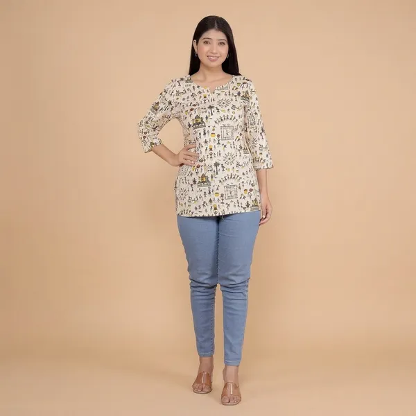 Multicolor_Rayon_Kurti_For_Women
