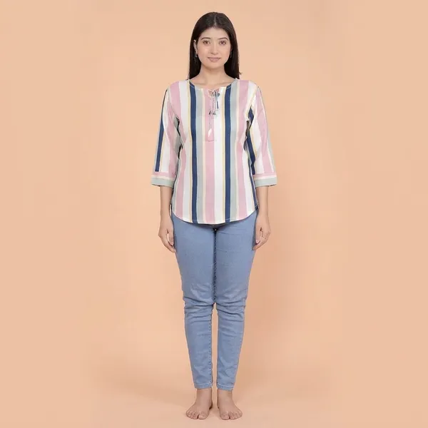 Multicolor_Cotton_A-Line_Kurti_For_Women