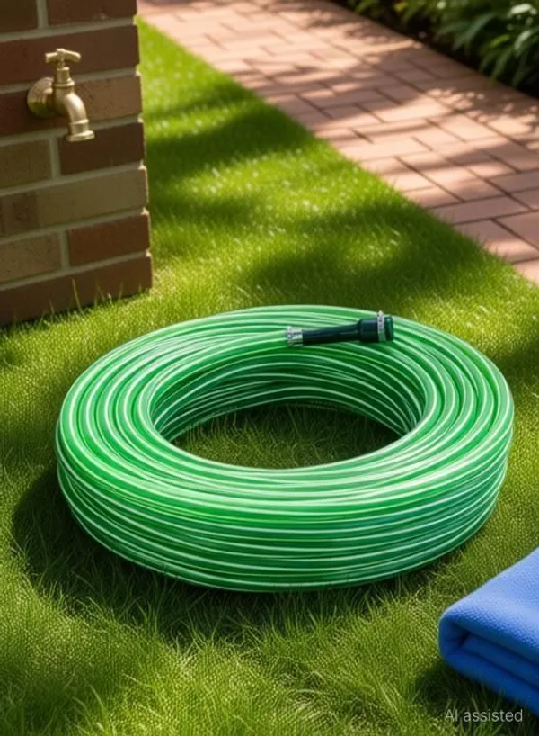 Green_Pvc_Zebra_Hose_Pipe_For_Gardening,_Cleaning_And_Washing