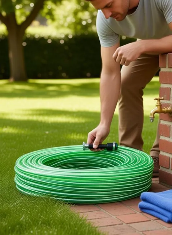 Green_Pvc_Zebra_Hose_Pipe_For_Gardening,_Cleaning_And_Washing