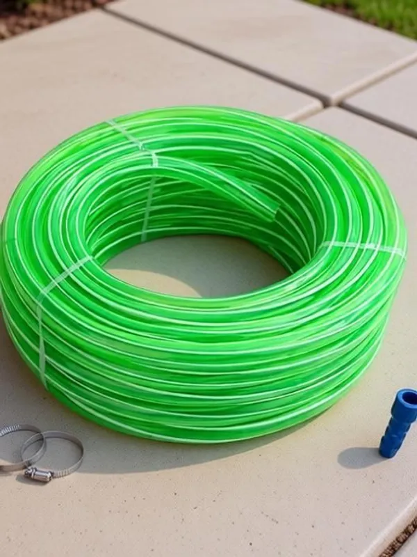 Green_Pvc_Zebra_Hose_Pipe_For_Gardening,_Cleaning_And_Washing