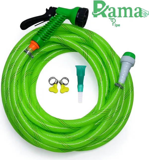 Green_Pvc_Braided_Hose_Pipe_For_Gardening,_Cleaning_And_Washing