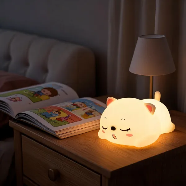 Abs_Tap_Control_Cat_Shaped_Rainbow_Colour_Night_Light