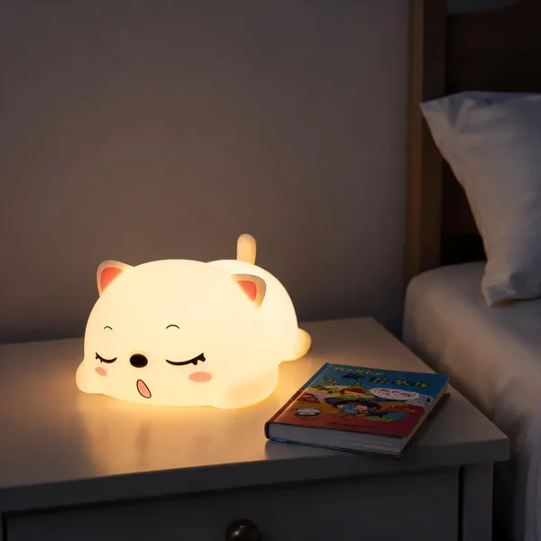 Abs_Tap_Control_Cat_Shaped_Rainbow_Colour_Night_Light