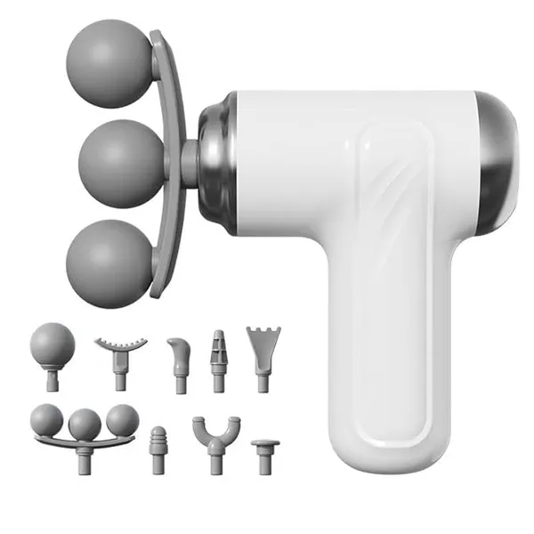 White_Handheld_Massage_Gun_With_Multiple_Attachments