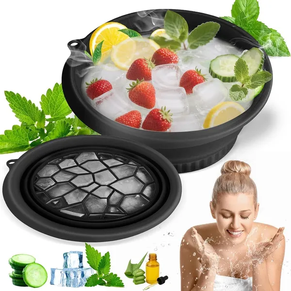 Collapsible_Silicone_Ice_Facial_Bath_Bowl_With_Built-In_Ice_Tray