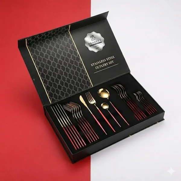Stainless_Steel_Mirror_Polish_24-Piece_Cutlery_Set_Red_Gold