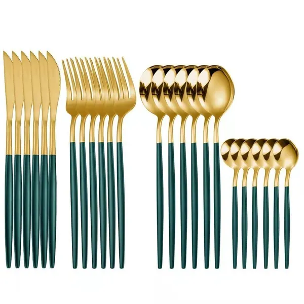 Stainless_Steel_Mirror_Polish_24-Piece_Cutlery_Set_Green_Gold
