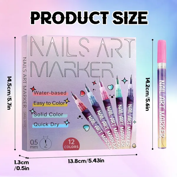 12_Colors_Acrylic_Water-Based_Nail_Art_Pens_Ultra_Fine_Tip_Set