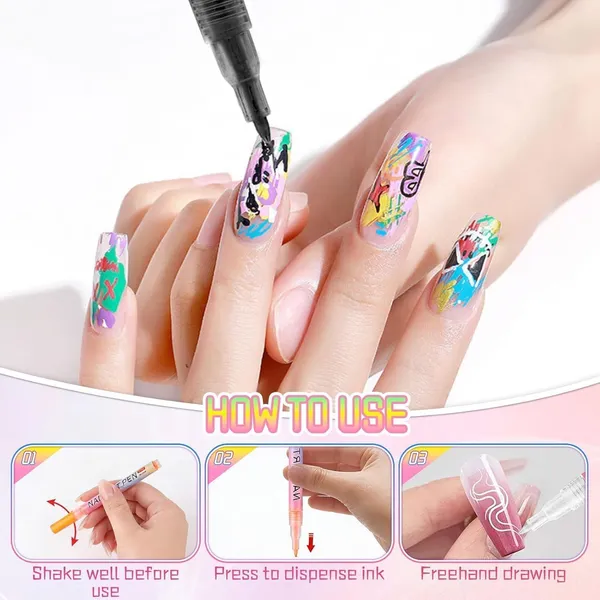 12_Colors_Acrylic_Water-Based_Nail_Art_Pens_Ultra_Fine_Tip_Set