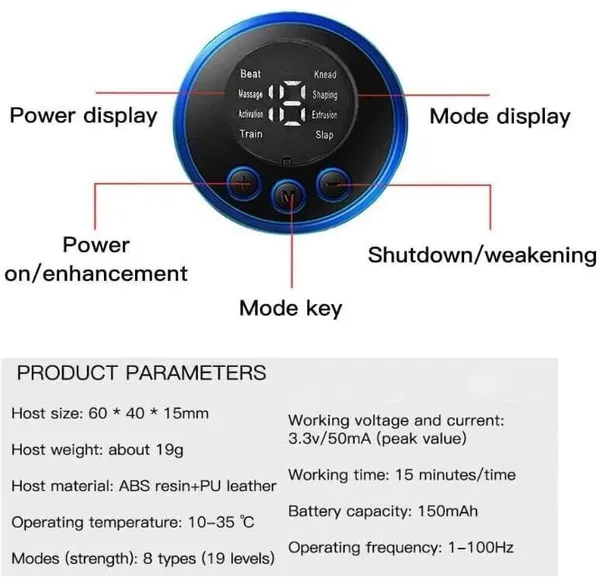 Ems_Muscle_Stimulator_Massager_Pad_8_Modes_Pain_Relief_-_Pack_of_1