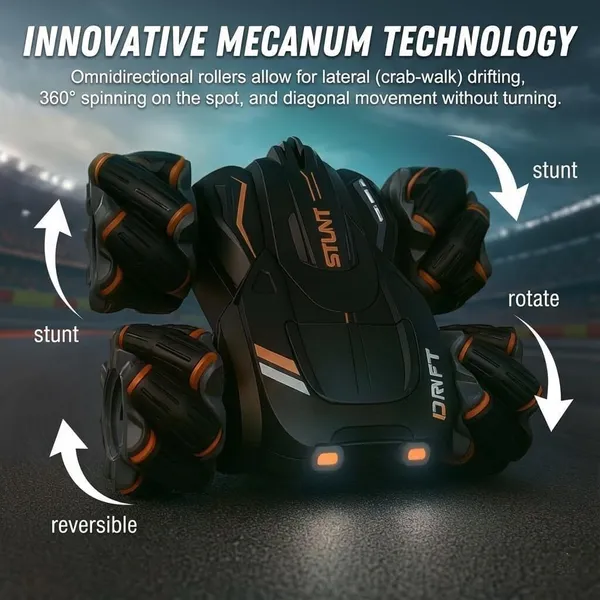 4Wd_Mecanum_Drift_Rc_Stunt_Car_With_360_Degree__Rotation_Black