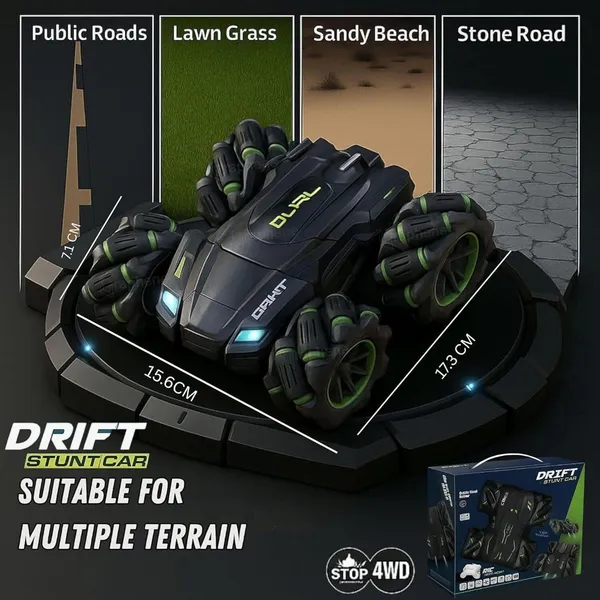 4Wd_Mecanum_Drift_Rc_Stunt_Car_With_360_Degree__Rotation_Black