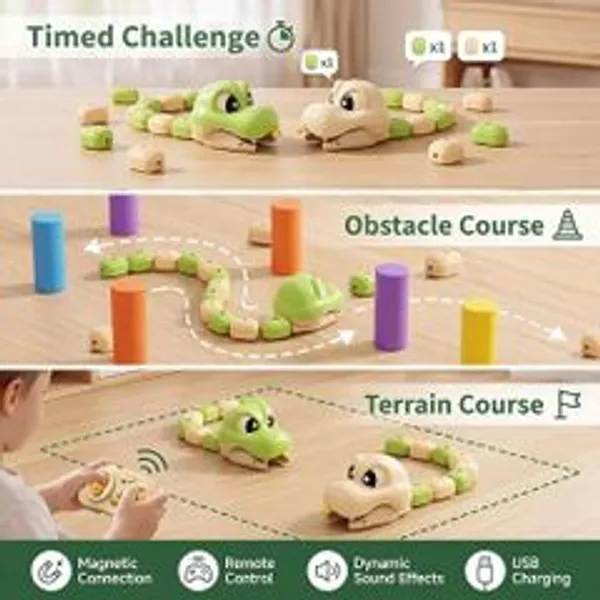 Ak10zone_Remote_Control_Magnetic_Crocodile_Chain_Toy_Green_Whit