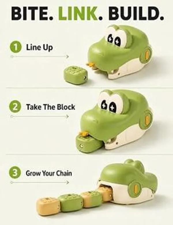 Ak10zone_Remote_Control_Magnetic_Crocodile_Chain_Toy_Green_Whit