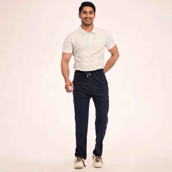 SKYBEN_Solid_Men_Navy_Blue_Track_Pants
