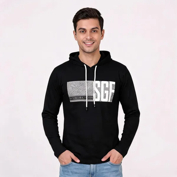 SKYBEN_Graphic_Print,_Typography_Men_Hooded_Neck_Black_T_Shirt