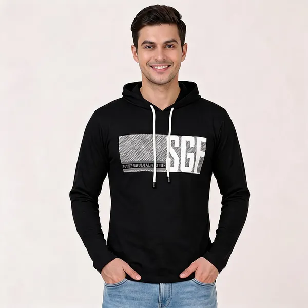 SKYBEN_Graphic_Print,_Typography_Men_Hooded_Neck_Black_T_Shirt