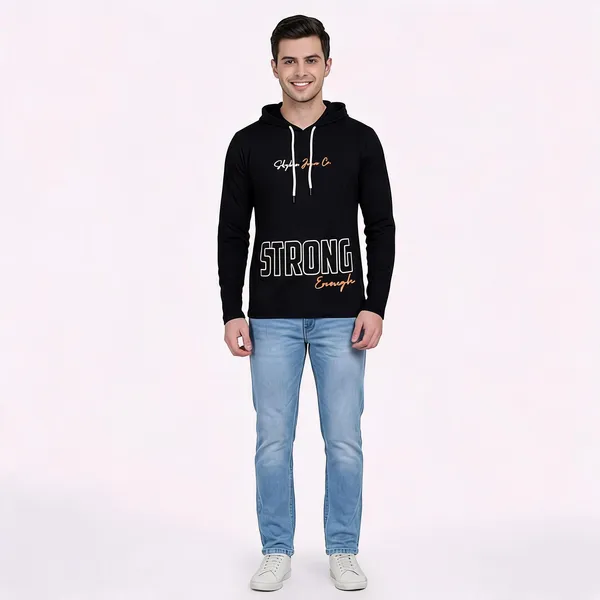 SKYBEN_Graphic_Print,_Typography_Men_Hooded_Neck_Black_T_Shirt