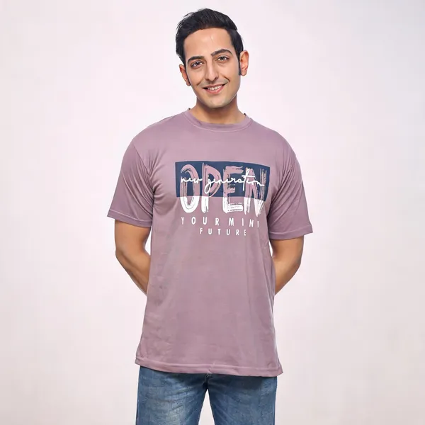SKYBEN_Printed_Men_Round_Neck_Dusty_LavenderT_Shirt