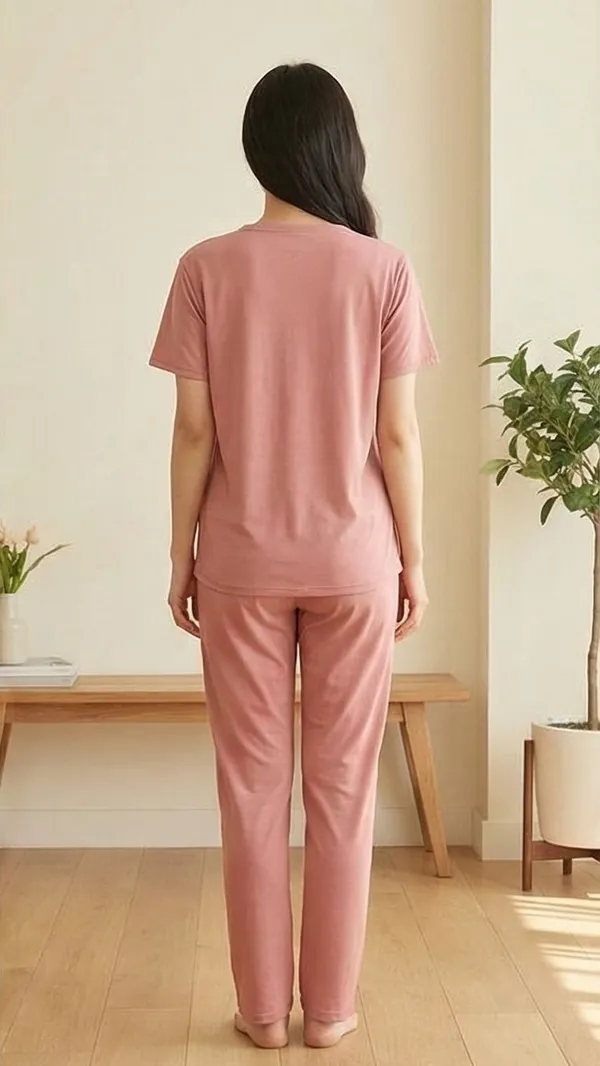 SKYBEN_Women_Printed_Peach_Top_And_Pyjama_Set