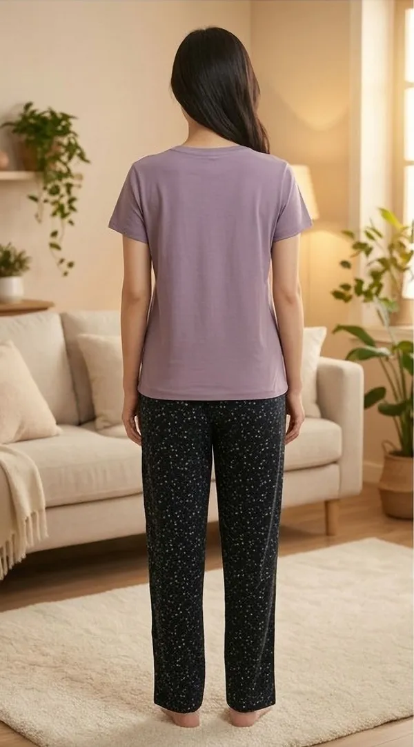 SKYBEN_Women_Printed_Mauve_And_Black_Top_And_Pyjama_Set