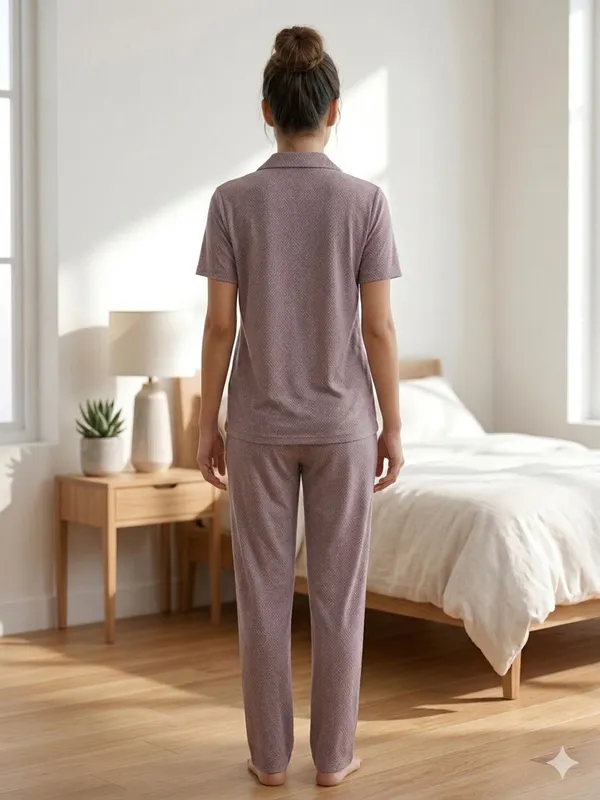 SKYBEN_Women_Printed_Mauve_Shirt_And_Pyjama_set