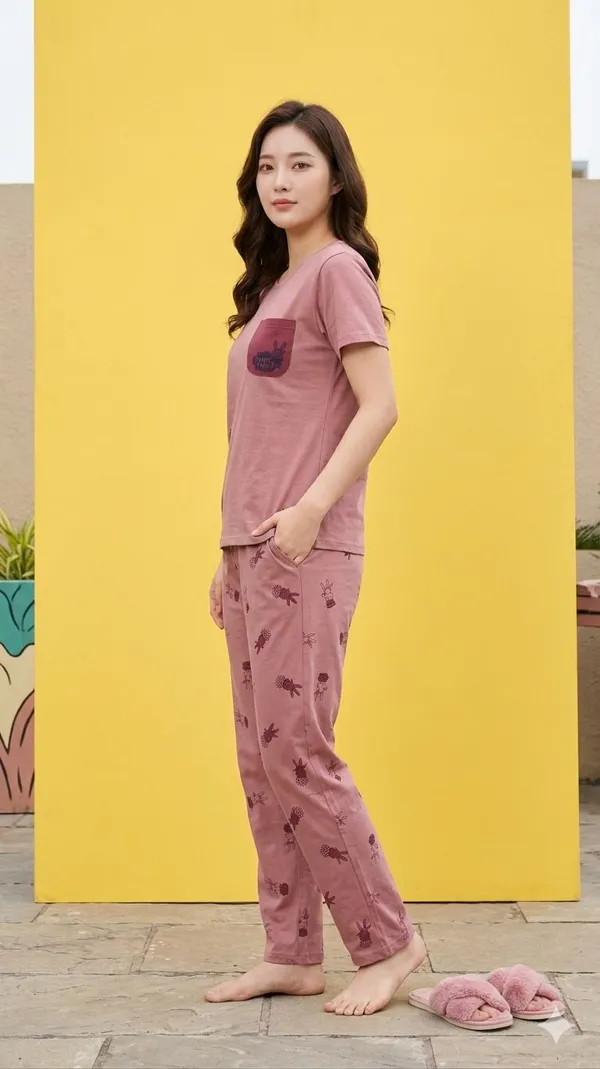 SKYBEN_Women_Printed_Mauve_Pink_Top_And_Pyjama_Set
