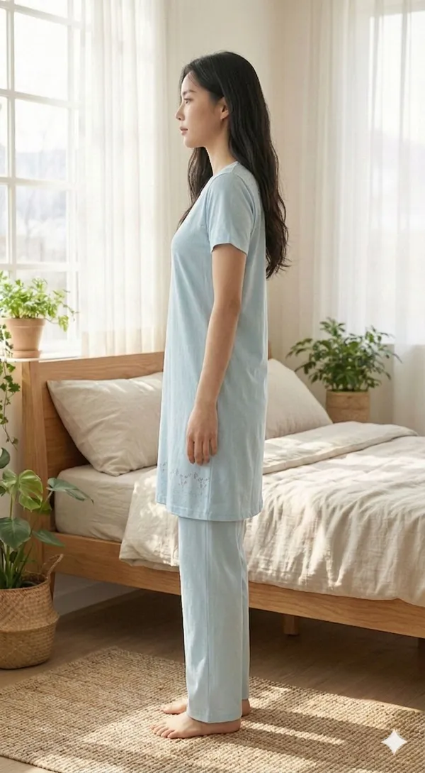 SKYBEN_Women_Floral_Print_Light_Blue_Top_And_Pyjama_Set