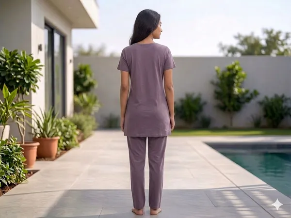 SKYBEN_Women_Printed_Muted_Purple_Top_And_Pyjama_Set