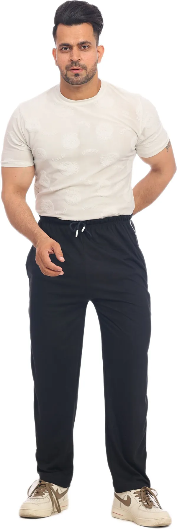 SKYBEN_Solid_Men_Navy_Blue_Track_Pants