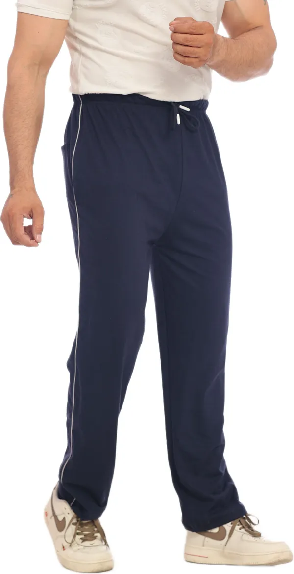 SKYBEN_Solid_Men_Dark_Blue_Track_Pants