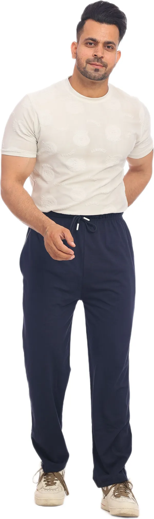 SKYBEN_Solid_Men_Dark_Blue_Track_Pants
