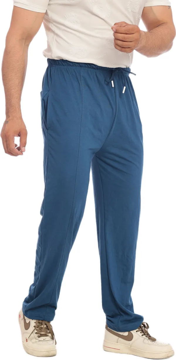 SKYBEN_Solid_Men_Teal_Blue_Track_Pants
