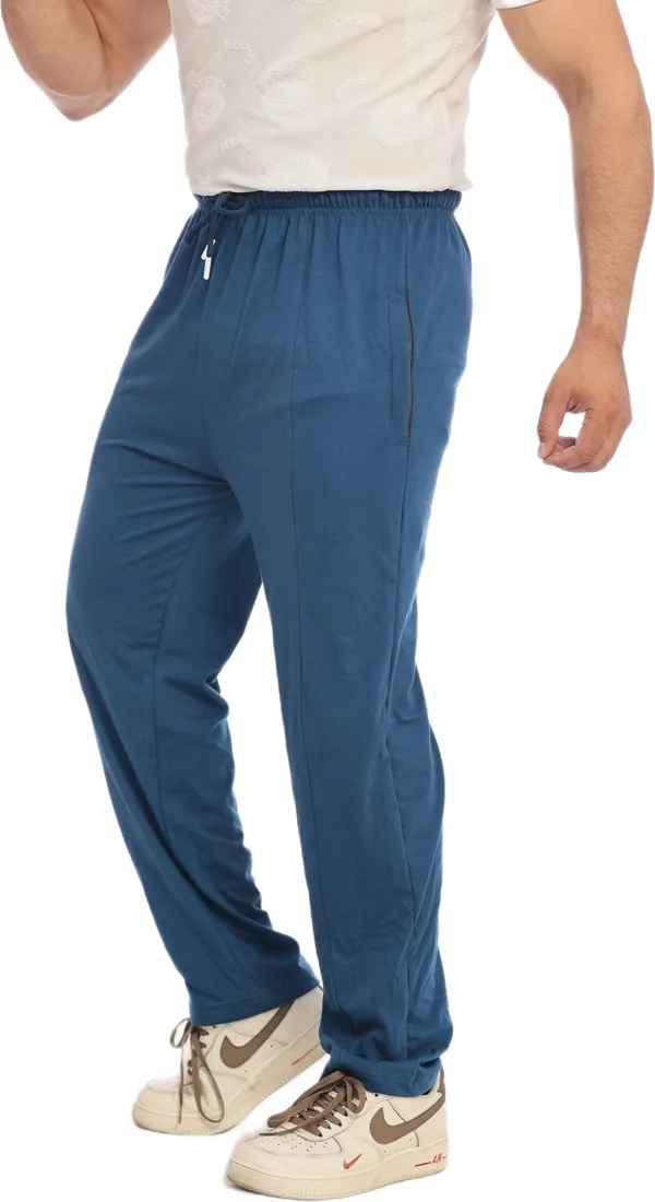 SKYBEN_Solid_Men_Teal_Blue_Track_Pants