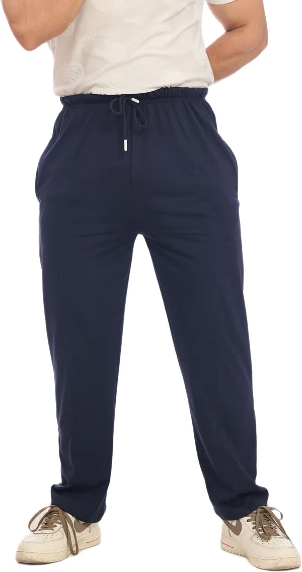SKYBEN_Solid_Men_Navy_Blue_Track_Pants