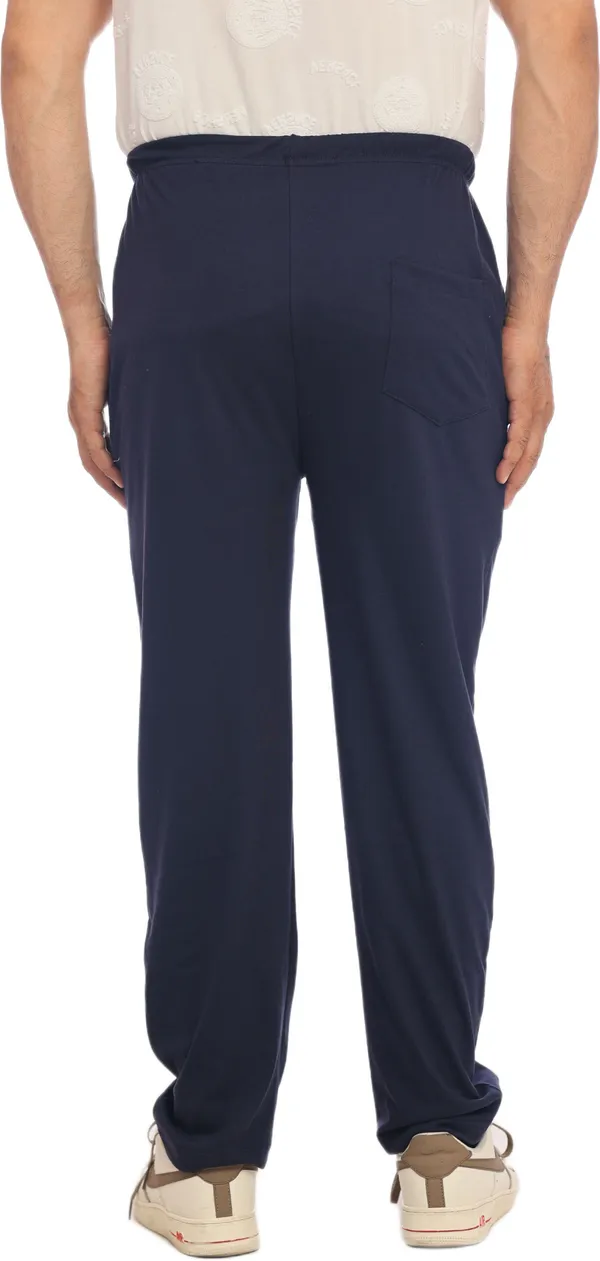 SKYBEN_Solid_Men_Navy_Blue_Track_Pants