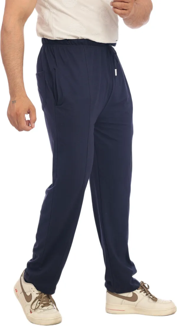 SKYBEN_Solid_Men_Navy_Blue_Track_Pants