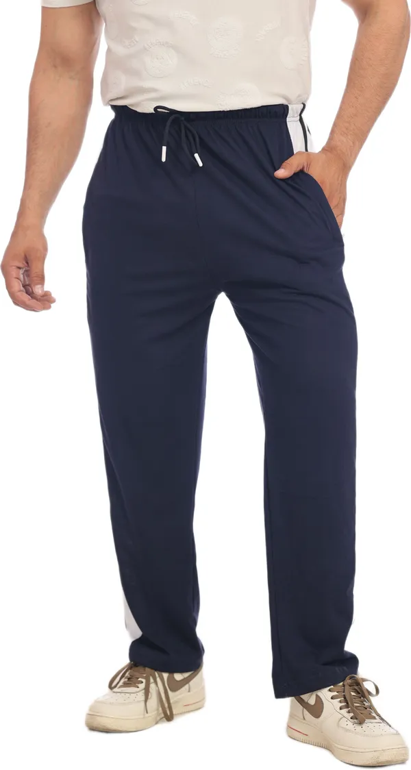 SKYBEN_Solid_Men_Navy_Blue_Track_Pants
