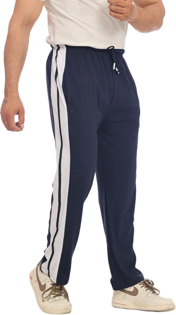 SKYBEN_Solid_Men_Navy_Blue_Track_Pants