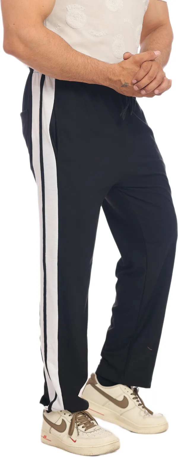 SKYBEN_Solid_Men_Black_Track_Pants