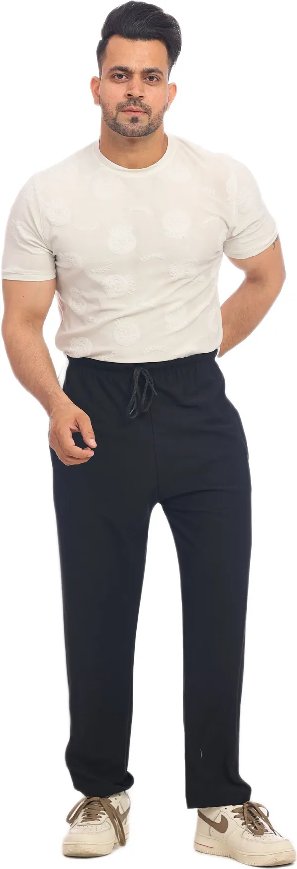 SKYBEN_Solid_Men_Black_Track_Pants