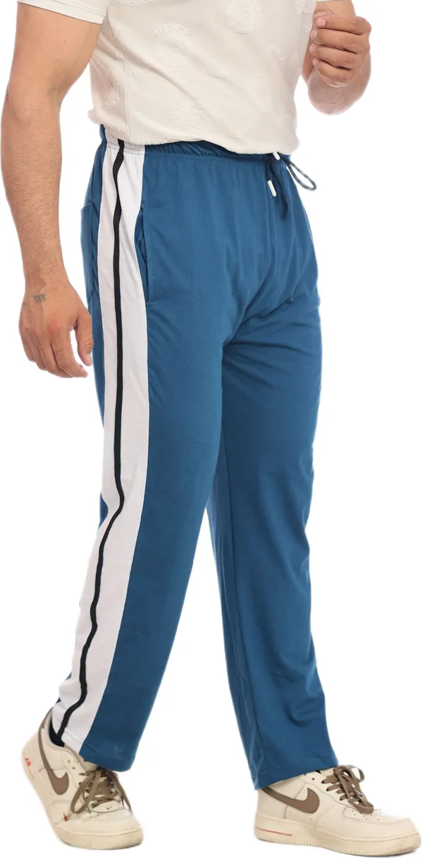 SKYBEN_Solid_Men_Teal_Blue_Track_Pants