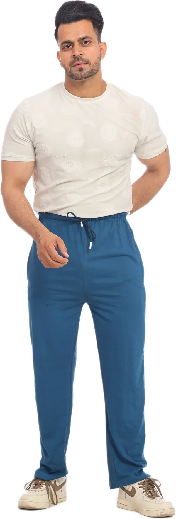 SKYBEN_Solid_Men_Teal_Track_Pants