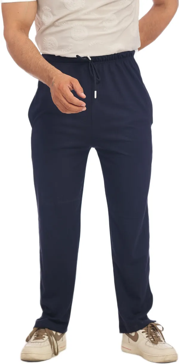SKYBEN_Solid_Men_Dark_Blue_Track_Pants