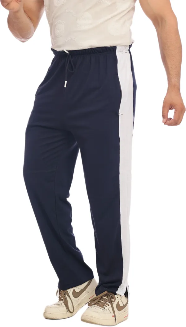SKYBEN_Solid_Men_Dark_Blue_Track_Pants