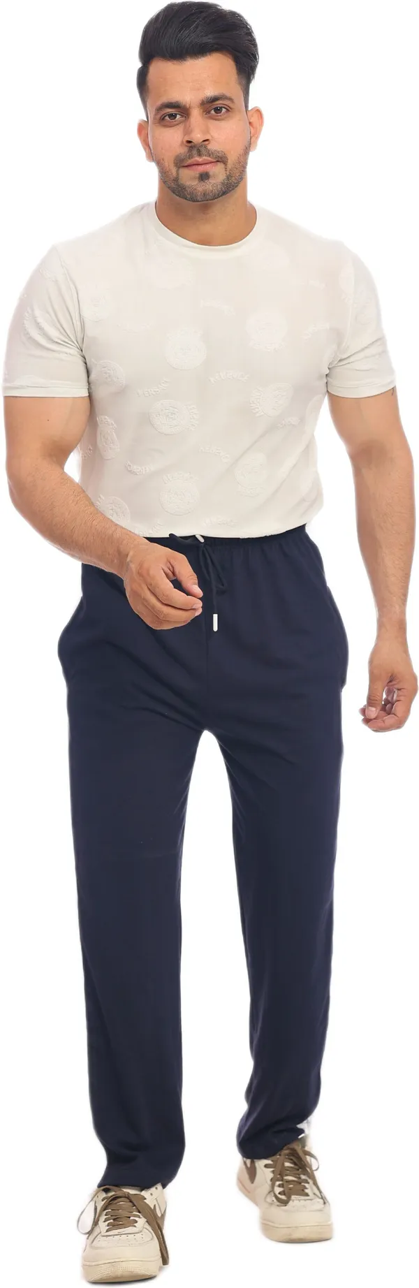 SKYBEN_Solid_Men_Dark_Blue_Track_Pants